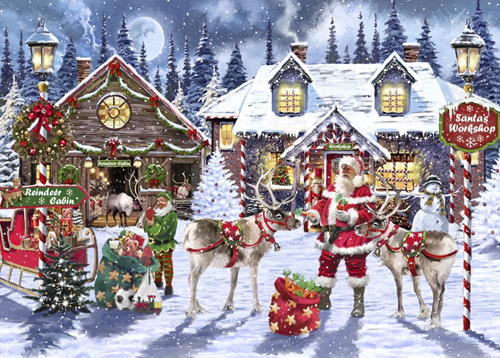 Santa's Workshop Puzzel (500 stukjes)-2