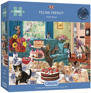 Afbeelding van het spelletje Feline Frenzy Puzzel (1000 stukjes)