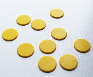 Afbeelding van het spelletje Spel Fiches 22mm Geel (10 stuks)