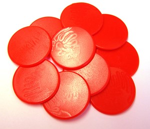 Afbeelding van het spel Grote Spel Fiches 38mm Rood (10 stuks)