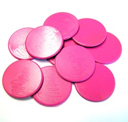 Grote Spel Fiches 38mm Roze (10 stuks)