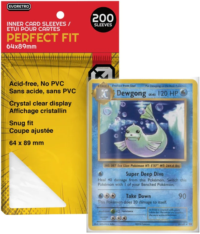 fitted pokemon card sleeves Trading Standard Size (200-Pack) its not clear what sizes they are for Pro Support 400 Premium Ultra