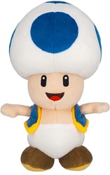Super Mario - Blue Toad Knuffel (20cm)