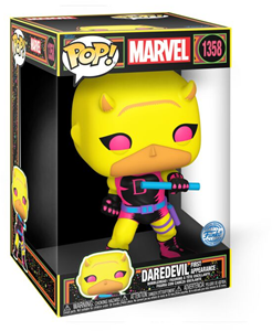 Afbeelding van het spel Funko Pop! Jumbo - Daredevil 'Blacklight' (Yellow/Red suit) #1358