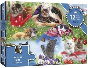 Afbeelding van het spel Cats - Piecing Together Puzzel (12 stukjes)