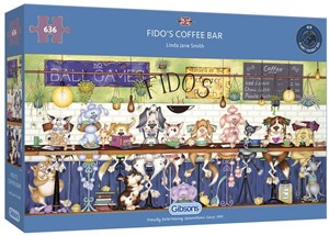 Afbeelding van het spelletje Fido's Coffee Bar Puzzel (636 stukjes)