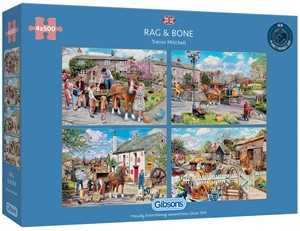 Afbeelding van het spelletje Rag & Bone Puzzel (4 x 500 stukjes)