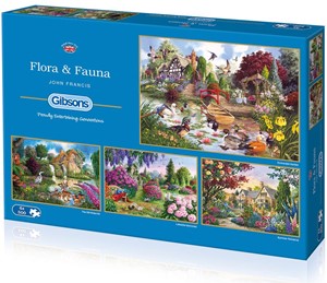 Afbeelding van het spel Flora & Fauna Puzzel (4 x 500 stukjes)