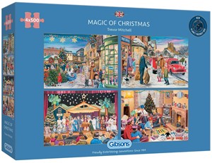 Afbeelding van het spelletje Magic of Christmas (4 x 500 stukjes)