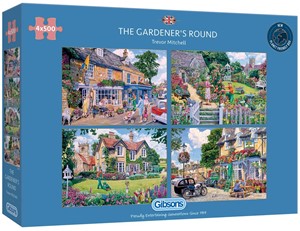 Afbeelding van het spel The Gardener's Round Puzzel (4 x 500 stukjes)