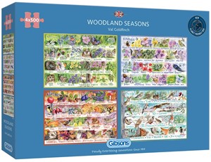Afbeelding van het spelletje Woodland Seasons Puzzel (4 x 500 stukjes)