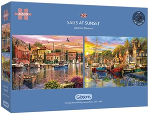 Afbeelding van het spelletje Sails at Sunset Puzzel (2 x 500 stukjes)