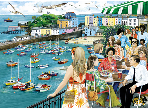 Fiona Osbaldstone - Dining at Tenby Puzzel (1000 stukjes)-2