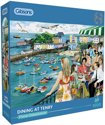 Fiona Osbaldstone - Dining at Tenby Puzzel (1000 stukjes)