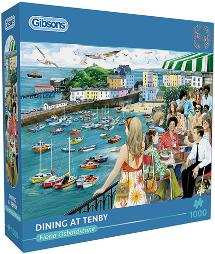 Fiona Osbaldstone - Dining at Tenby Puzzel (1000 stukjes)