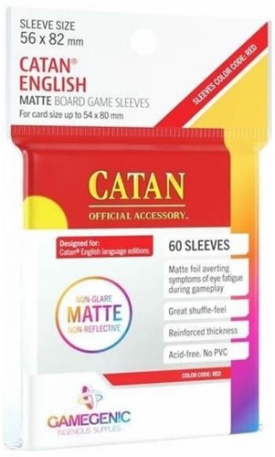 Sleeves Matte Catan-Sized 56x82mm (60 stuks)