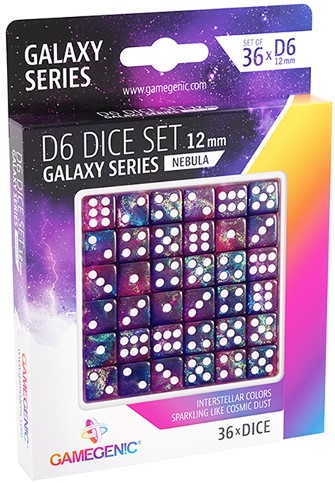 D6 Dice Set - Galaxy Series Nebula (36 stuks)