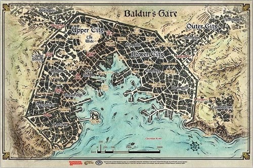 D&D - Baldurs Gate Map