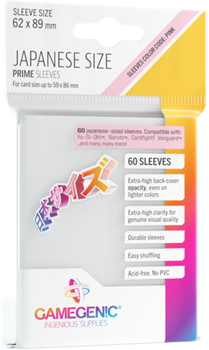 Japanese Sized Sleeves 62X89mm Wit (60 stuks)