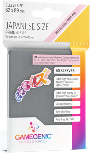 Japanese Sized Sleeves 62x89mm Donker Grijs (60 stuks)