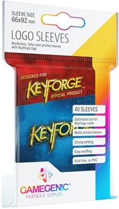 Afbeelding van het spelletje Sleeves Keyforge Logo Blauw (40 stuks)