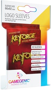 Afbeelding van het spelletje Sleeves Keyforge Logo Rood (40 stuks)