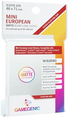 Sleeves Matte Mini European-Sized Boardgame 46x71mm