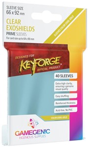 Afbeelding van het spelletje Sleeves Prime KeyForge Exoshields Clear 66x92mm (40 stuks)