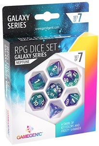 Afbeelding van het spelletje RPG Dice Set - Galaxy Series Neptune (7 stuks)