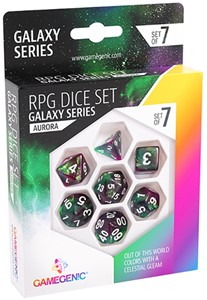 Afbeelding van het spelletje RPG Dice Set - Galaxy Series Aurora (7 stuks)
