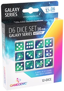 Afbeelding van het spel D6 Dice Set - Galaxy Series Neptune (12 stuks)