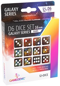 Afbeelding van het spelletje D6 Dice Set - Galaxy Series Mars (12 stuks)
