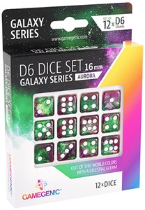 Afbeelding van het spelletje D6 Dice Set - Galaxy Series Aurora (12 stuks)