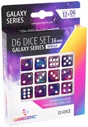 D6 Dice Set - Galaxy Series Nebula (12 stuks)