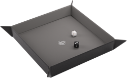 Dice Tray Magnetic Square - Zwart / Grijs