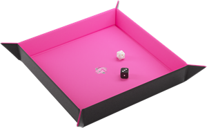 Afbeelding van het spelletje Dice Tray Magnetic Square - Zwart / Roze