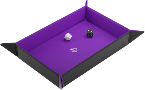 Dice Tray Magnetic Rectangular - Zwart / Paars