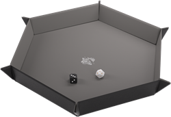 Dice Tray Magnetic Hexagonal - Zwart / Grijs