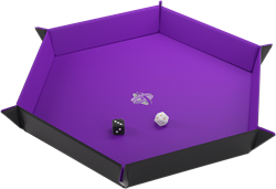 Dice Tray Magnetic Hexagonal - Zwart / Paars