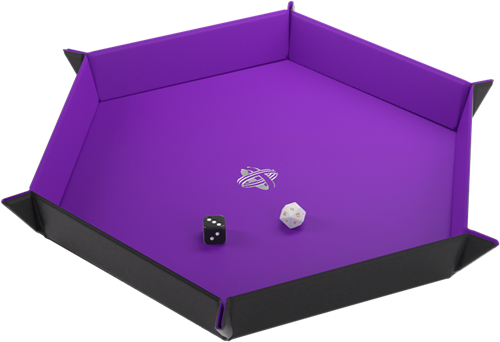 Dice Tray Magnetic Hexagonal - Zwart / Paars