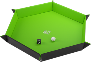 Afbeelding van het spelletje Dice Tray Magnetic Hexagonal - Zwart / Groen