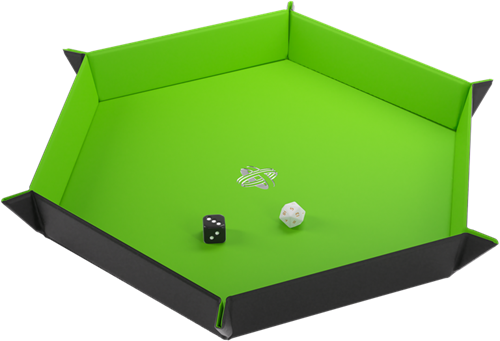 Dice Tray Magnetic Hexagonal - Zwart / Groen