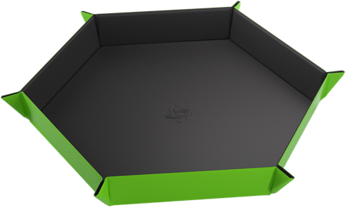 Dice Tray Magnetic Hexagonal - Zwart / Groen-2