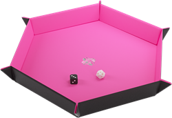 Dice Tray Magnetic Hexagonal - Zwart / Roze
