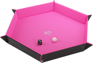 Afbeelding van het spelletje Dice Tray Magnetic Hexagonal - Zwart / Roze