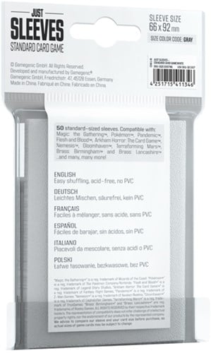 Just Sleeves - Standard Card Game Wit (50 stuks)-2