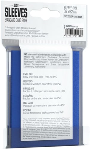 Just Sleeves - Standard Card Game Blauw (50 stuks)-2