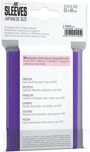 Just Sleeves - Japanese Size Purple-2