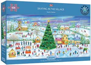 Afbeelding van het spel Skating in the Village Puzzel (636 stukjes)