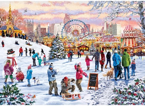 Hyde Park Winter Wonderland Puzzel (1000 stukjes)-2